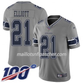 Maillot Dallas Cowboys Ezekiel Elliott 21 Nike Gris 100th - Homme
